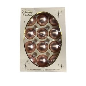 SparklingCreations 12 Glass Ornaments Rose Gold Shatterproof Christmas‎ Tree